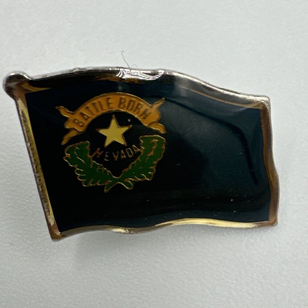Battle Born Nevada State Flag Pin‎ Lapel Enamel Collectible